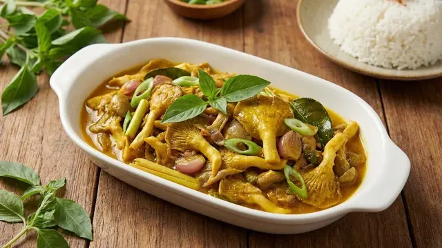 Rica-Rica Jamur Tiram Bumbu Kuning