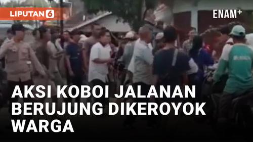 VIDEO: Koboi Jalanan Dikeroyok Warga Usai Acungkan Air Soft Gun saat Ditegur