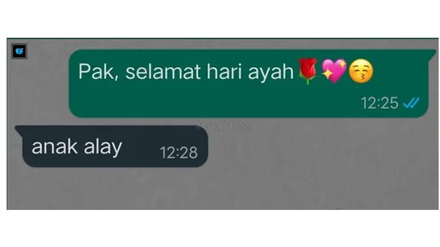 6 Chat Balasan Ayah dapat Ucapan 'Selamat Hari Ayah' Ini Bikin Senyum Tipis