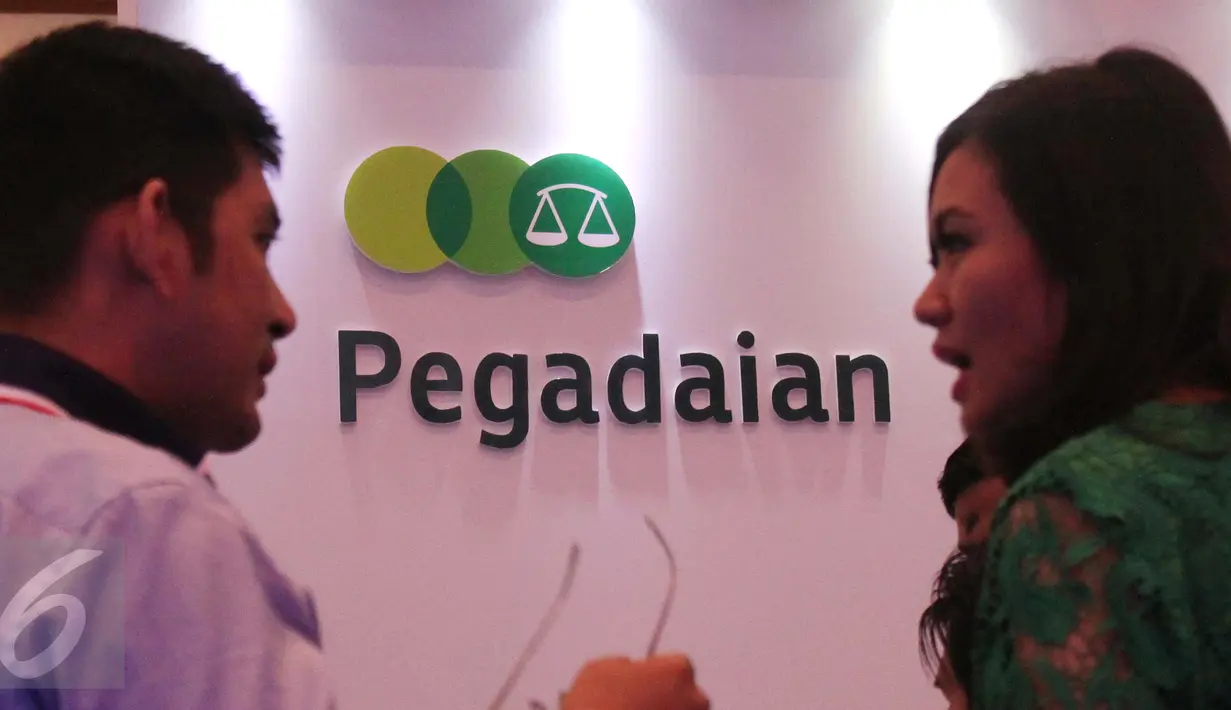 Pegadaian ikut berpartisipasi di acara Indonesia Banking Expo (IBEX) 2015 di JCC, Jakarta, Kamis (10/9/2015). Sejumlah bank menawarkan beragam fasilitas untuk menarik pengunjung menabung di tempatnya. (Liputan6.com/Angga Yuniar)