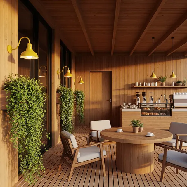 Model Teras Rumah Modern Cocok untuk Warung Kopi Kekinian