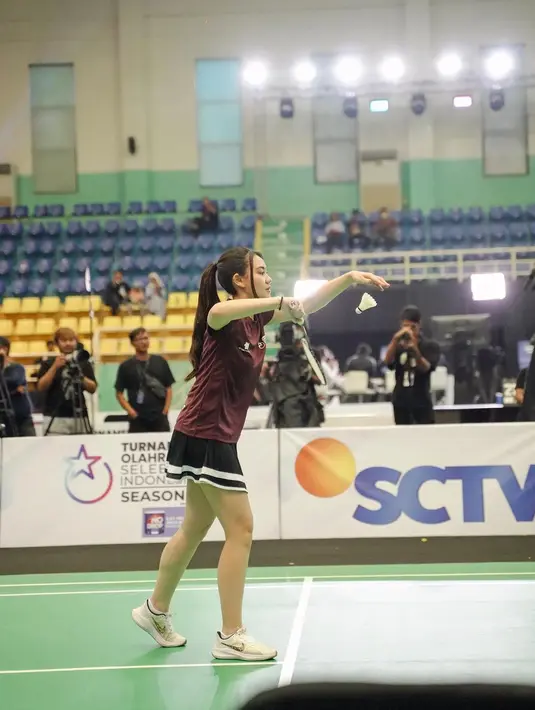 Aaliyah Massaid dan  Thariq Halilintar melawan pasangan Harris Vriza dan Luz Victoria. [@aaliyah.massaid]