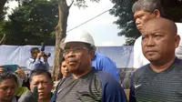 Sumarsono pastikan pemugaran Lapangan Banteng selesai akhir 2017. (Liputan6.com/Muhammad Radityo Priyasmoro)