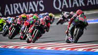 Fabio Quartararo saat mengaspal di MotoGP Emilia Romagna 2024. (X/Monster Energy Yamaha)