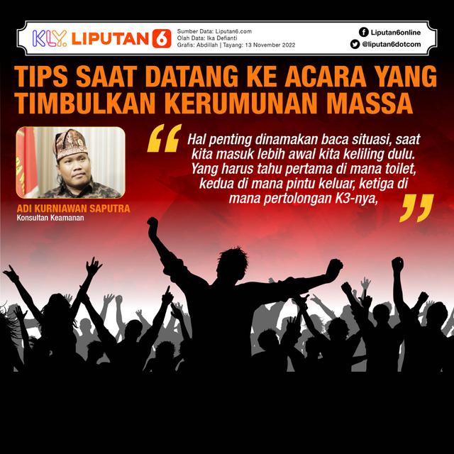 INFOGRAFIS JOURNAL Tips Saat Datang ke Acara yang Timbulkan Kerumunan Massa