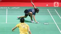 Mengalahkan Anupama Upadhyaya, Gregoria Mariska Tunjung memastikan tiket berlaga 16 besar Indonesia Masters 2025. (Liputan6.com/Herman Zakharia)