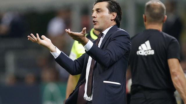Pelatih AC Milan Vincenzo Montella (AP Photo/Antonio Calanni)