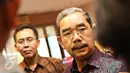 Wali Kota Jakpus, Mangara Pardede usai menggelar konferensi pers bersama pengelola GBK di Senayan, Jakarta, Jumat (13/5). Konferensi pers itu terkait penertiban pedagang tanaman hias di trotoar kawasan Senayan. (Liputan6.com/Immanuel Antonius)