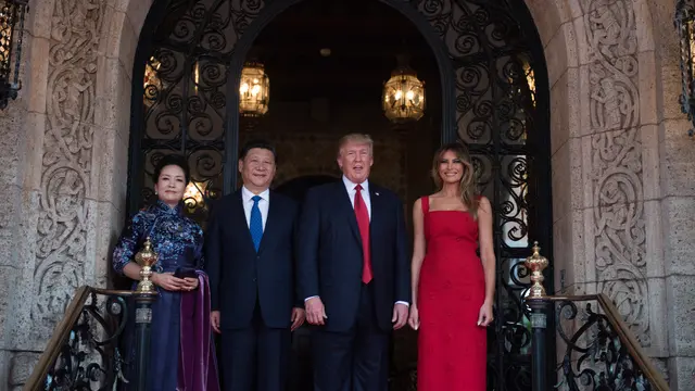 20170406-Donald Trump Bertemu dengan Xi Jinping di Florida-AP