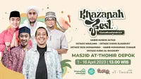 Khazanah Fest 2023 turut mengundang sejumlah ustadz dan habib untuk menyuguhkan kajian dan talkshow penuh arti. (Dok. Vidio)