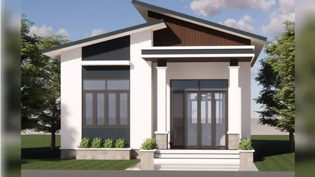 Desain Rumah 7x9 Tampak Depan Putih Minimalis
