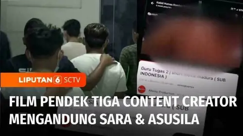 VIDEO: Buat Film Mengandung Isu Sara dan Asusila, Tiga Content Creator Asal Madura Ditangkap