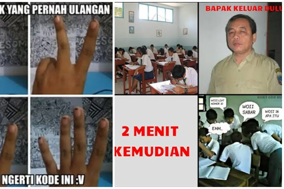 Meme Kocak Saat Nyontek Waktu Ulangan Ini Bikin Kangen Sekolah