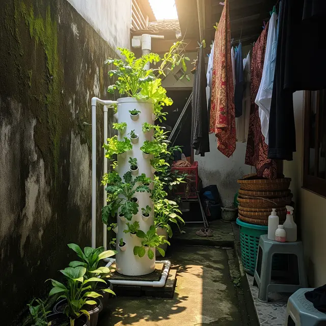 9 Ide Hidroponik di Area Jemuran, Ruang Sempit Jadi Lebih Produktif