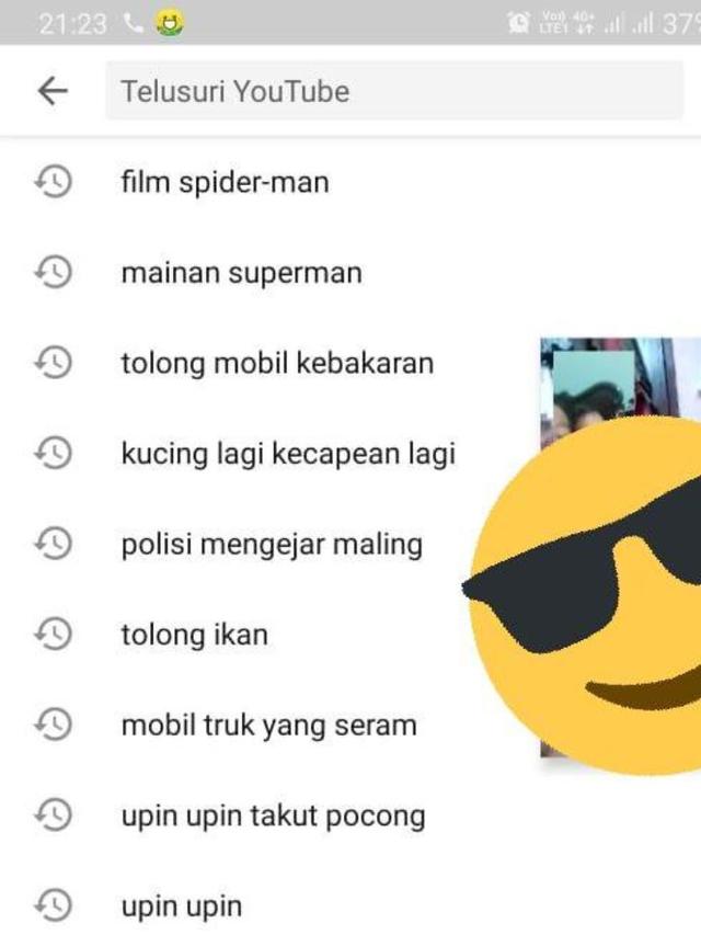 6 Tangkapan Layar Riwayat Pencarian di Youtube Ini Bikin Ngakak