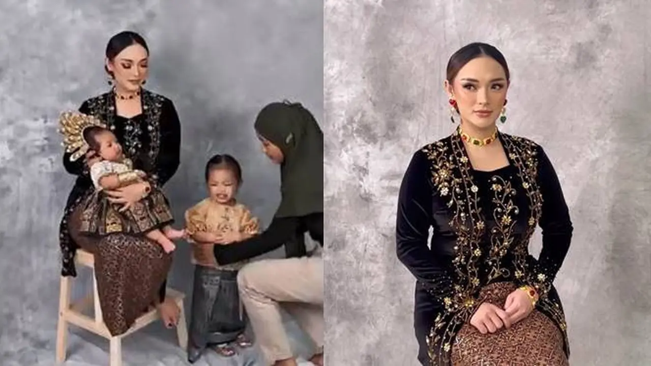 Tampil Kompak, Ini 6 Pemotretan Terbaru Zaskia Gotik Bersama Anak dengan Busana Adat