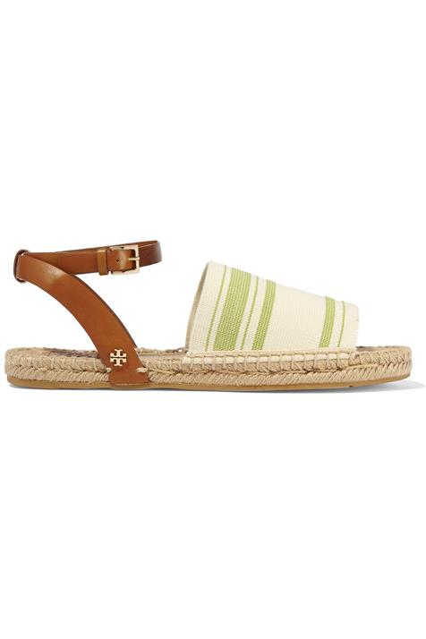 Tory Burch Striped Canvas Espadrilles. Image: (c) Bobobobo