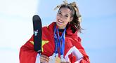 Atlet ski China, Eileen Gu mencuri perhatian setelah aksinya yang mengagumkan di Olimpiade musim dingin Milano-Cortino 2026. (AFP/Kirill Kudryavtsev)