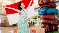 Kegembiraan Ayu Michelle, Top 10 Miss Mega Bintang Indonesia 2023 setelah ditunjuk Ivan Gunawan untuk berangkat ke ajang Reina Del Cacao 2023 di Panama. (Dok. IST/Miss Grand international)