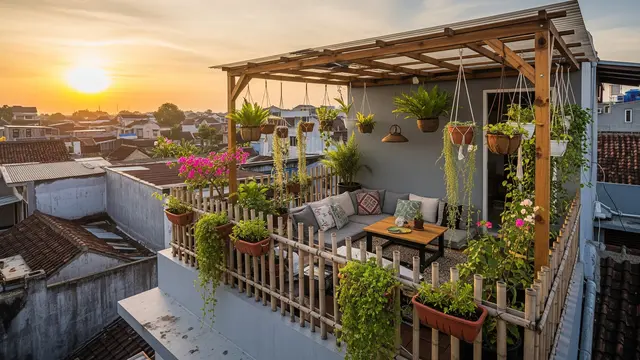 6 Desain Rumah Kecil 5x7 Meter dengan Kebun Gantung, Maksimalkan Lahan Terbatas