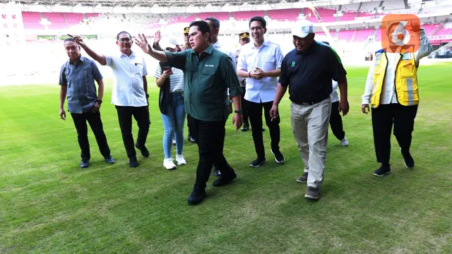 Foto: Tinjau SUGBK, Erick Thohir Larang Ada Event Lagi sebelum Piala Dunia U-20 2023 Digelar