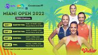 Link Live Streaming WTA 1000 Miami Open Quarter Final di Vidio Pekan Ini. (Sumber : dok. vidio.com)