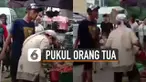 Aksi tidak terpuji dilakukan oleh pemuda yang diduga preman itu terhadap seorang pria paruh baya di sebuah pasar.