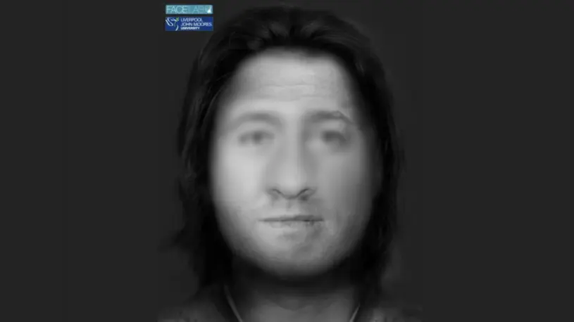 Hasil reskonstruksi wajah seorang pria Inggris berusia 4.500 tahun. (Face Lab/Liverpool John Moores University)