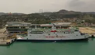 Kapal Ferry Yang Melayani Penyebrangan Merak-Bakauheni. (Kamis, 04/03/2021). (Dokumentasi ASDP Indonesia Ferry).