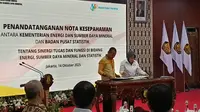 Kolaborasi Kementerian ESDM dan BPS. (Foto Liputan6.comMaulandy R)