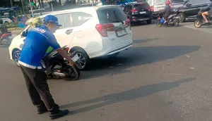 Detik-Detik Pemotor Tewas di Bundaran Patung Kuda