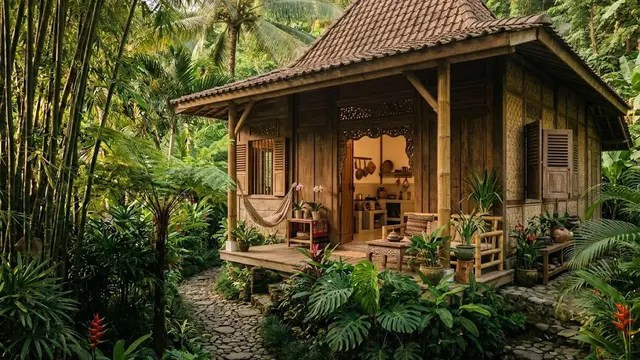 Rumah Sederhana Homey dengan Sentuhan Tradisional
