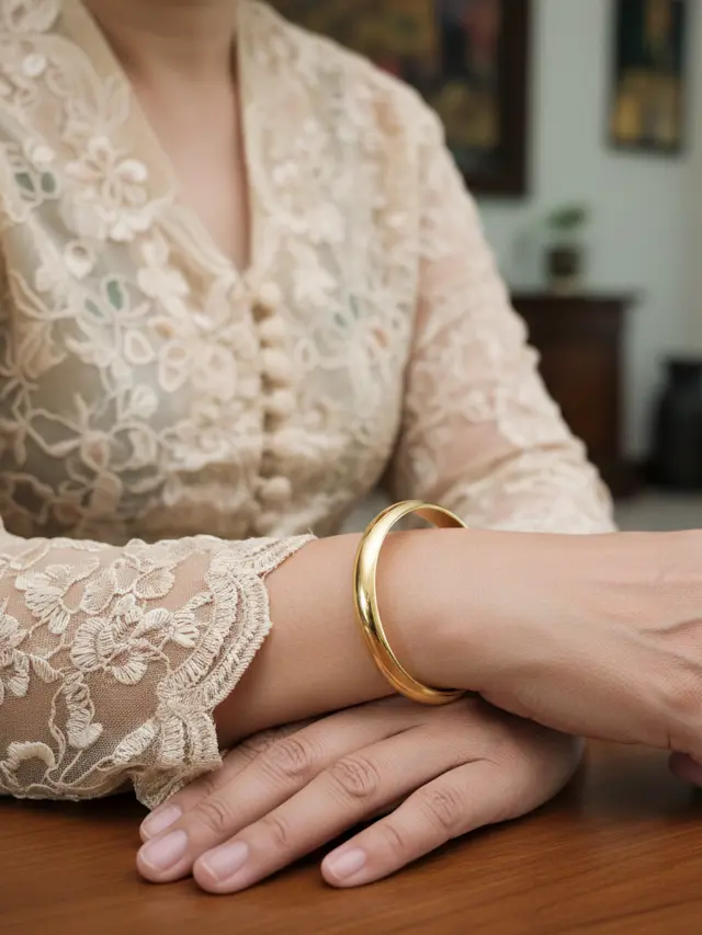 Model Gelang Bangle Mewah untuk Ibu Usia 50 Tahun (Foto: Gemini AI)
