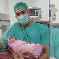 Anak kedua penyanyi pasangan Nindy Ayunda dan Askara Prasady telah lahir. Bayi perempuan cantik itu lahir pada Senin (10/10/2016) pukul 10.49 WIB. (Instagram/nindyparasadyharsono)