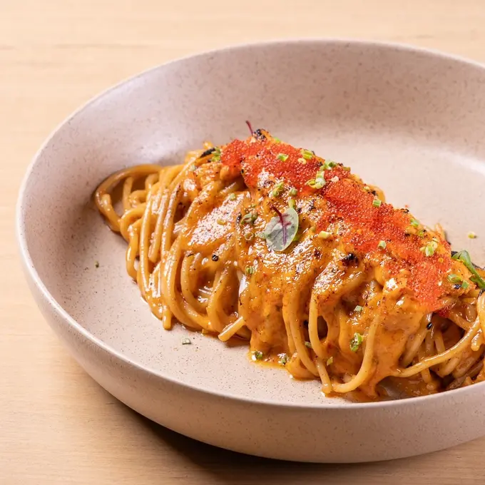 Salmon Mentaiko Pasta.