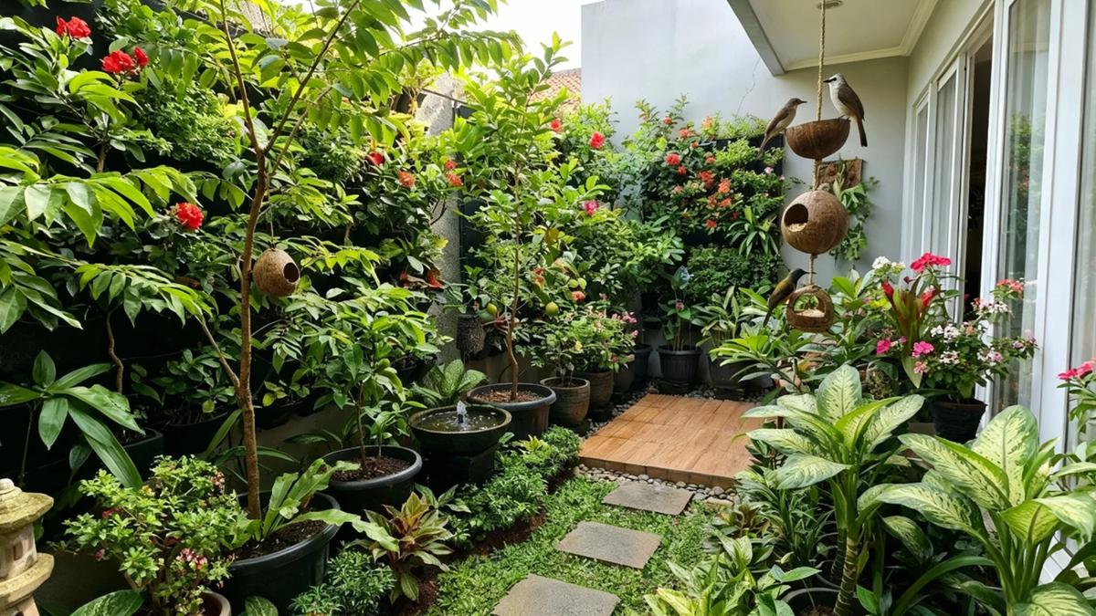 9 Model Kebun Rumah yang Mengundang Burung Berkicau, Asri dan Menenangkan