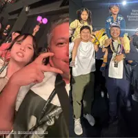 Gading Marten hingga Glenn Alinskie Temani Putri mereka Menyaksikan Fanmeet Lisa Blackpink. [@gadiiing/@chelseaoliviaa]