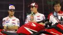Marc Marquez saat berbicara dalam peluncuran motor Honda All New CBR150R di Sirkuit Sentul, Bogor, Minggu (14/2/2016). (Bola.com/Nicklas Hanoatubun)