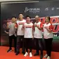 Mantan ganda putra peringkat 1 dunia Kevin Sanjaya Sukamuljo (tengah) mengaku pernah gagal saat mengikuti Audisi Umum PB Djarum pada 2006 silam. (Liputan6.com/Melinda Indrasari)