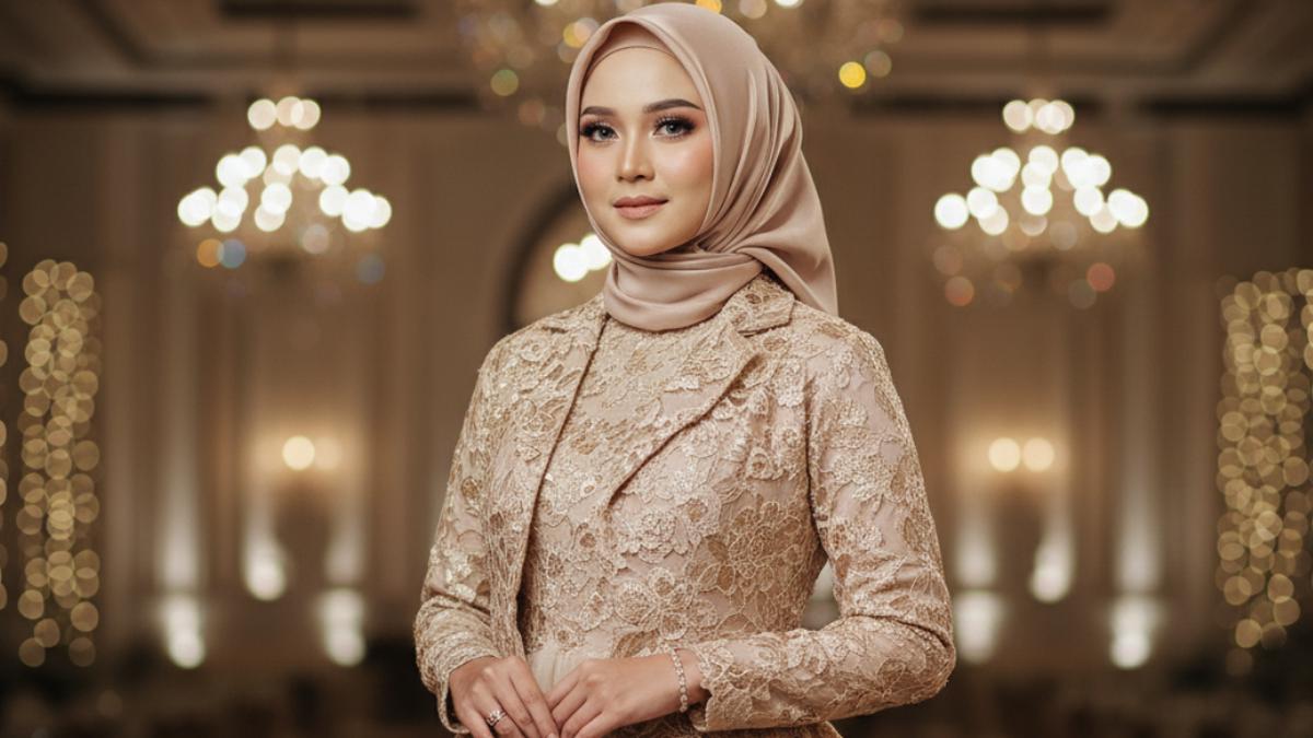 7 Model Gamis Blazer Brokat Terbaru yang Simpel dan Antimainstream