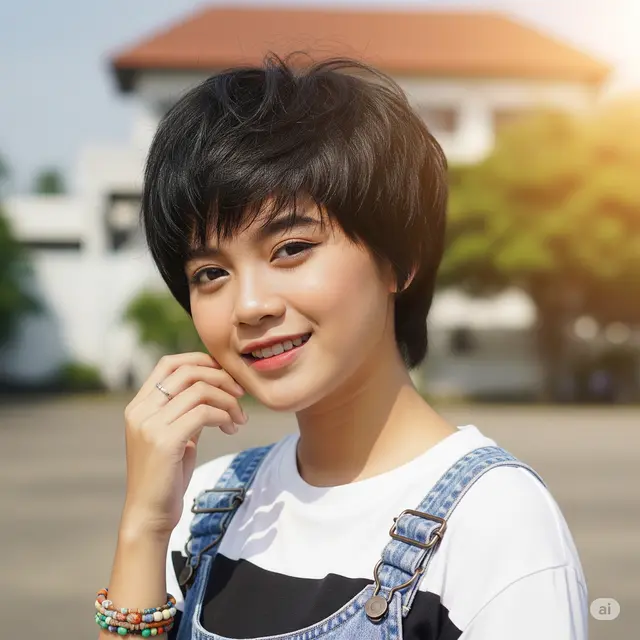 10 Model Rambut Segi Pendek Terbaru untuk Pelajar dan Mahasiswa, Tetap Sopan dan Stylish