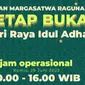 Taman Margasatwa Ragunan, Jakarta Selatan tetap buka pada hari raya Idul Adha yang jatuh pada hari ini Kamis 29 Juni 2023. Informasi tersebut diumumkan melalui akun instagram resmi @ragunanzoo.