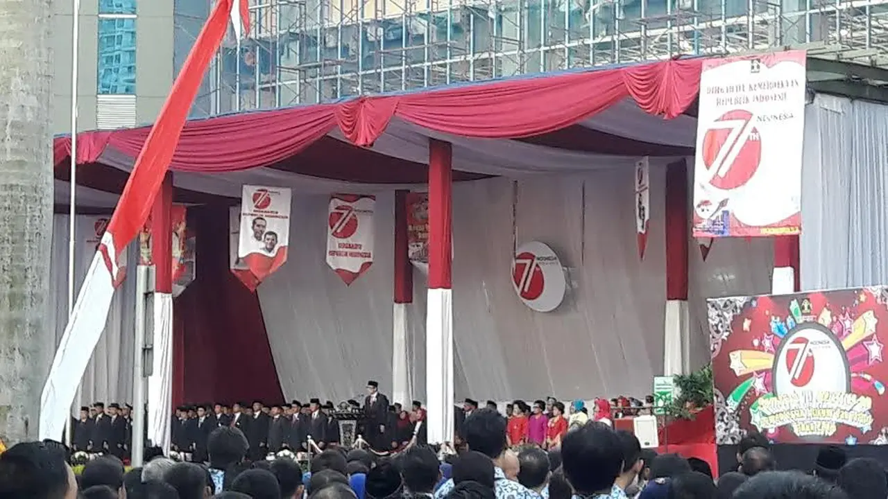 Upacara bendera di Kemenkumham