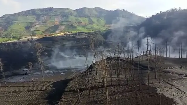 Kawah Sileri, Batur, Banjarnegara, Jawa Tengah usai erupsi freatik. (Foto: Liputan6.com/BPBD BNA)