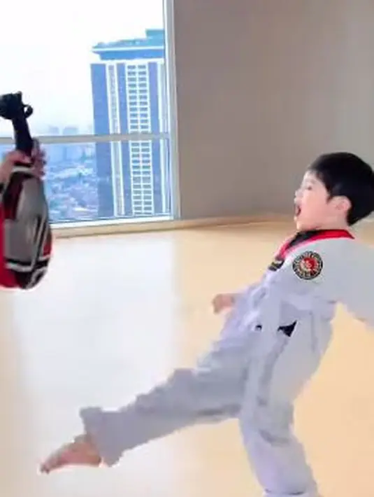 Raphael Moeis, anak Sandra Dewi, rajin latihan taekwondo (Instagram/sandradewi88)