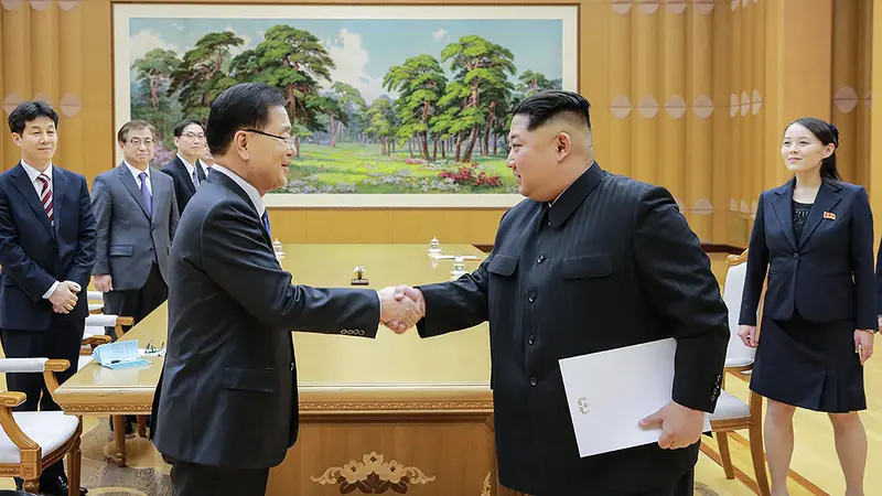 Bahas Ketegangan Semenanjung, Kim Jong-un Sambut Delagasi Korsel