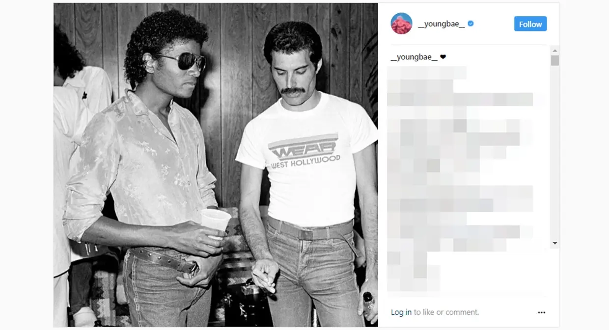 Kekaguman Taeyang BigBang pada Michael Jackson dan Freddie Mercury. (Instagram/__youngbae__)