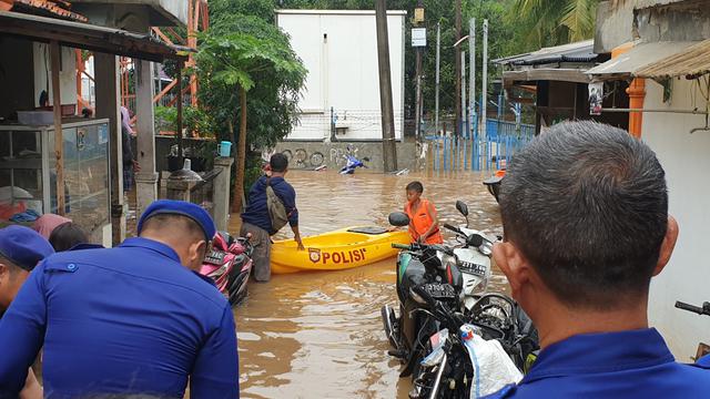 Kawasan Cipinang Melayu, Jakarta Timur, kembali terendam banjir