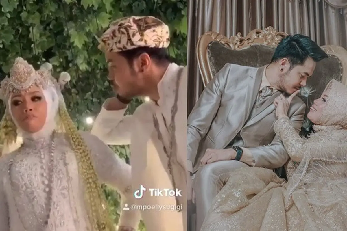 6 Momen Ely Sugigi Pakai Baju Pengantin Bareng Pacar, Pamer Kemesraan