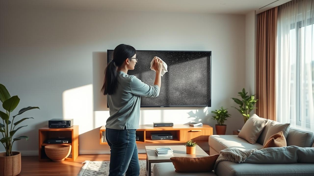 cara membersihkan kaca tv led